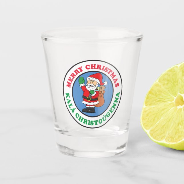 Verre A Shot Kala Christougenna Grec Noël Père Noël (Devant)
