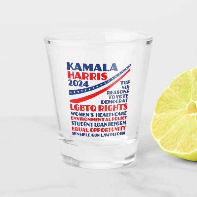 Verre A Shot Kamala Harris 2024 Election Democrat Platform (Devant)