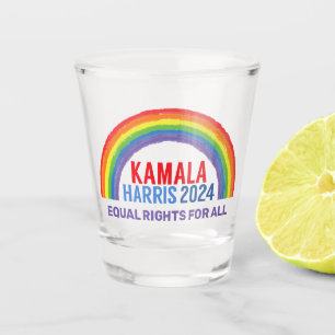 Verre A Shot Kamala Harris 2024 Rainbow LGBTQ Rights