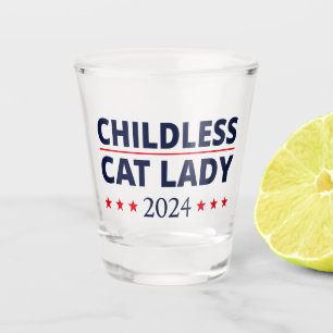 Verre A Shot Kamala Harris - Enfless Cat Lady 2024 III