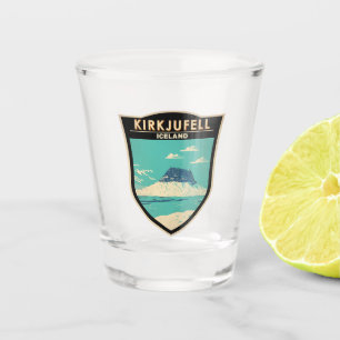 Verre A Shot Kirkjufell Islande Travel Art Vintage