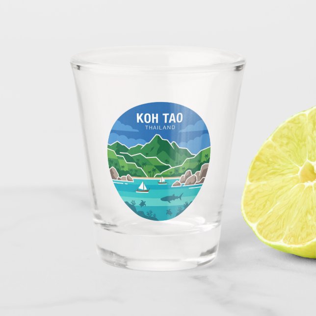 Verre A Shot Koh Tao Thaïlande (Devant)