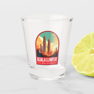 Verre A Shot Kuala Lumpur Malaisie Travel Art Vintage
