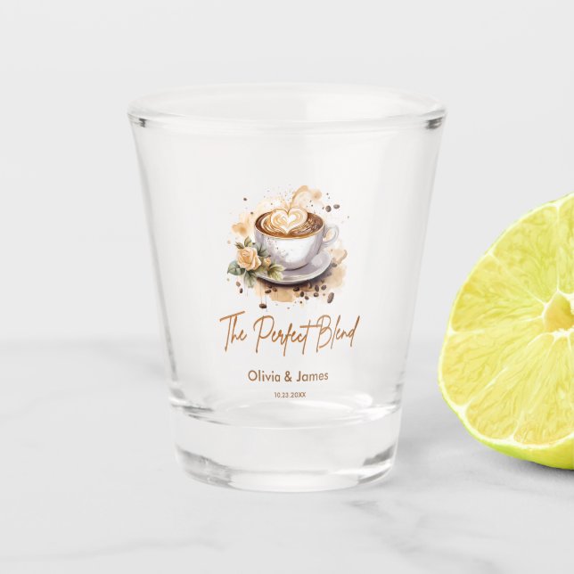 Verre A Shot La combinaison parfaite Café Mariage Couple Shower (Devant)