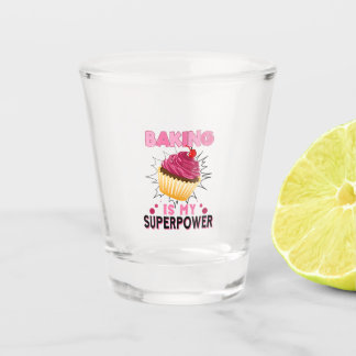 Verre A Shot La Cuisine Est Ma Superpuissance Délicieux Cupcake