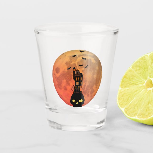 Verre A Shot La Lune de sang Maison hantée (Devant)