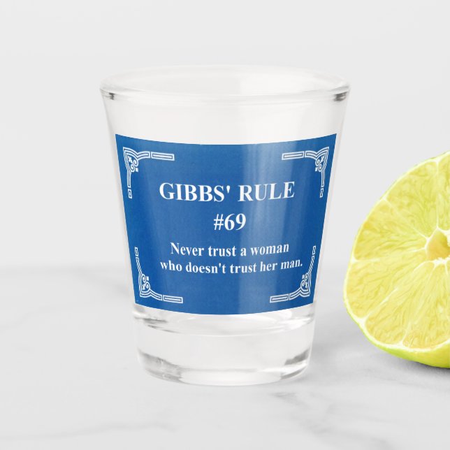 Verre A Shot la règle 69 de Gibbs (Devant)