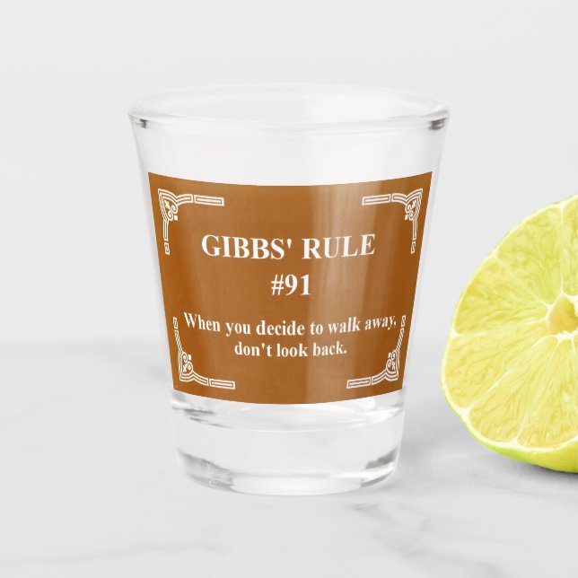 Verre A Shot la règle 91 de Gibbs (Devant)