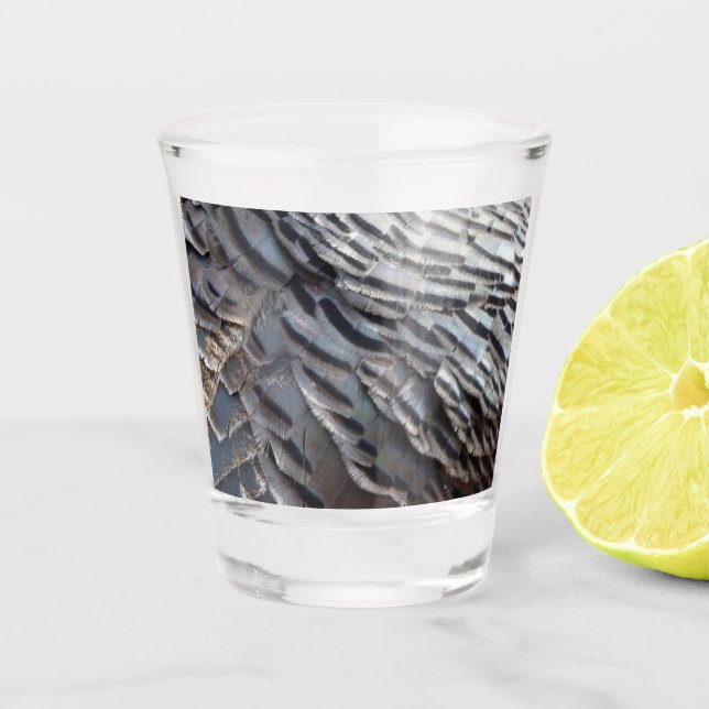 Verre A Shot La Turquie sauvage plumes II Design Abstrait de la (Devant)