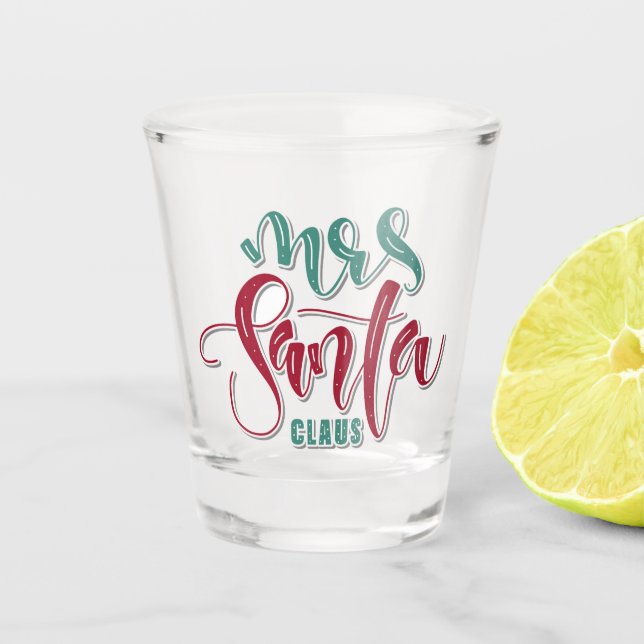 Verre A Shot La typographie de Mme Santa Claus (Devant)