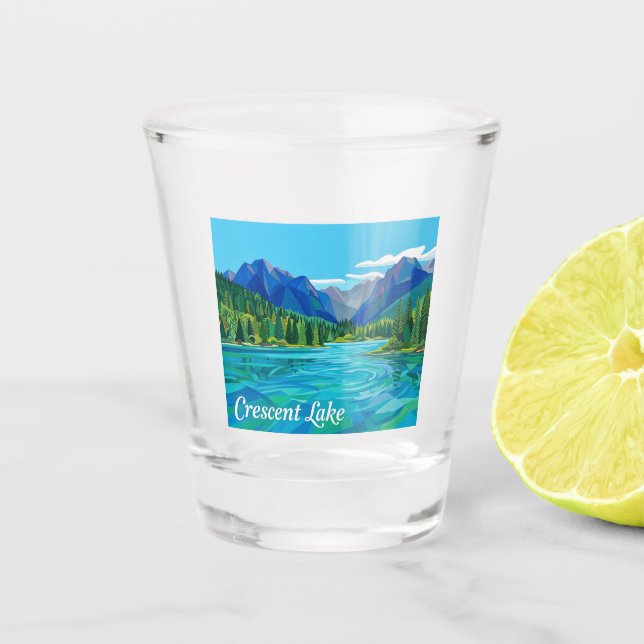 Verre A Shot Lac Crescent Washington (Devant)