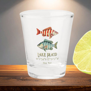 Verre A Shot Lac Placid Boissons de poissons nautiques de New Y