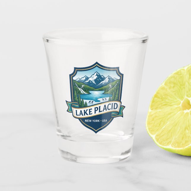 Verre A Shot Lac Placid USA (Devant)