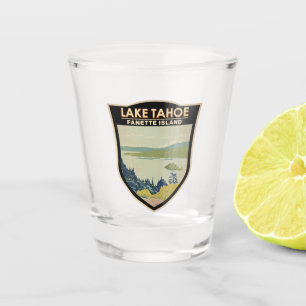 Verre A Shot Lac Tahoe Fannette Island Californie Vintage