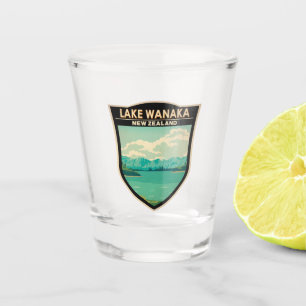 Verre A Shot Lac Wanaka Otago Nouvelle-Zélande Travel Art Vinta