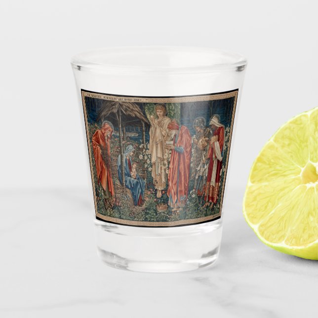 Verre A Shot L'Adoration des Mages (par Edward Burne-Jones) (Devant)