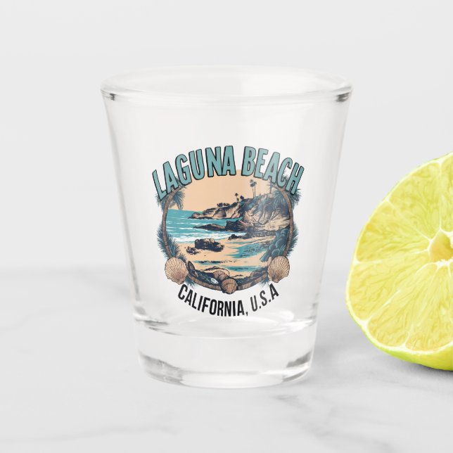 Verre A Shot Laguna Beach Retro Vignette (Devant)