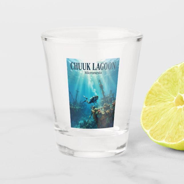Verre A Shot Lagune de Chuuk Micronésie (Devant)