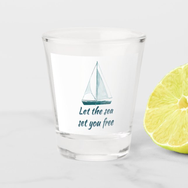 Verre A Shot Laissez la mer vous libérer (Devant)