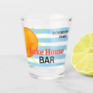 Verre A Shot Lake House Bar Sunshine Blue White Stripes