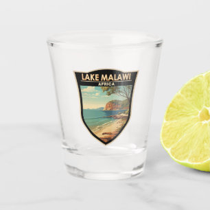 Verre A Shot Lake Malawi Afrique Travel Art Vintage