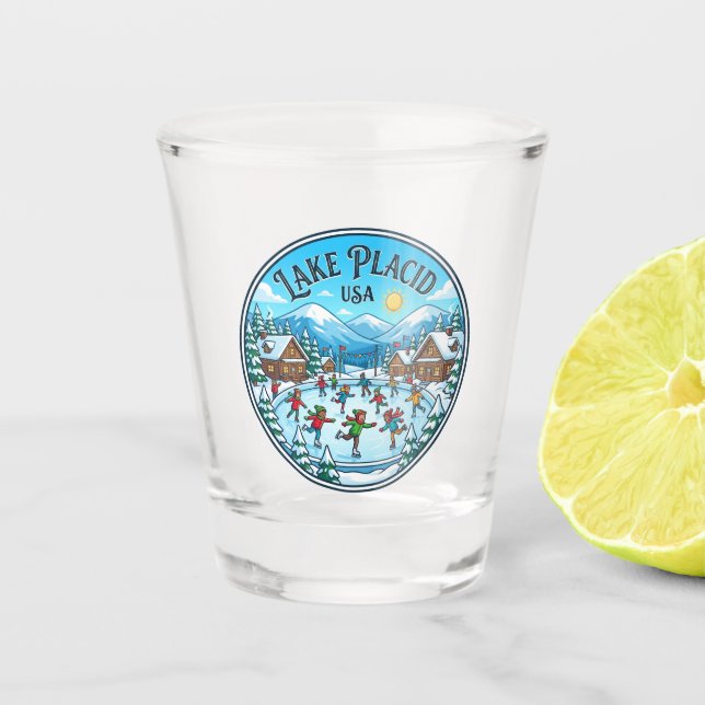 Verre A Shot Lake Placid États-Unis (Devant)
