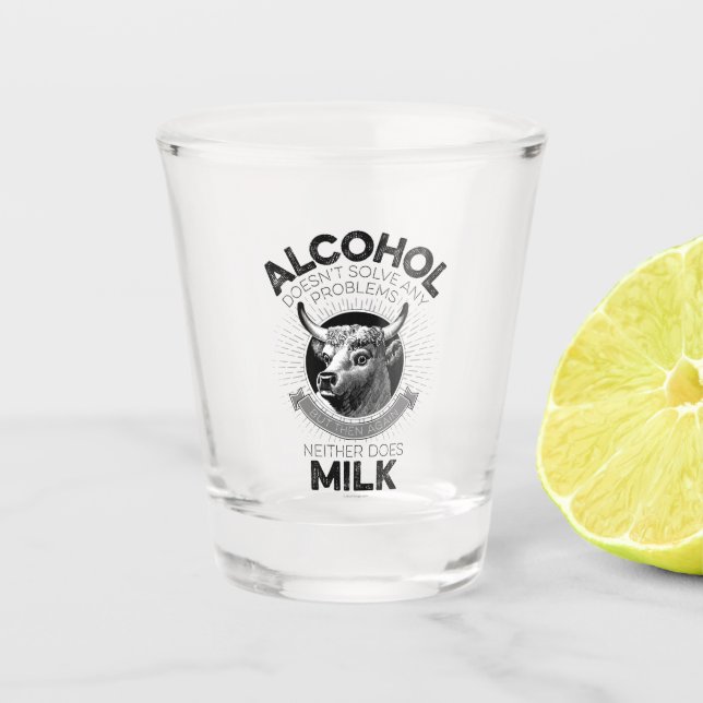 Verre A Shot L'alcool contre le lait (Devant)