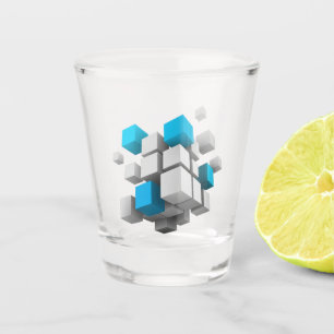 Verre A Shot L'amas flottant de cubes de SlipperyJoe varie en t