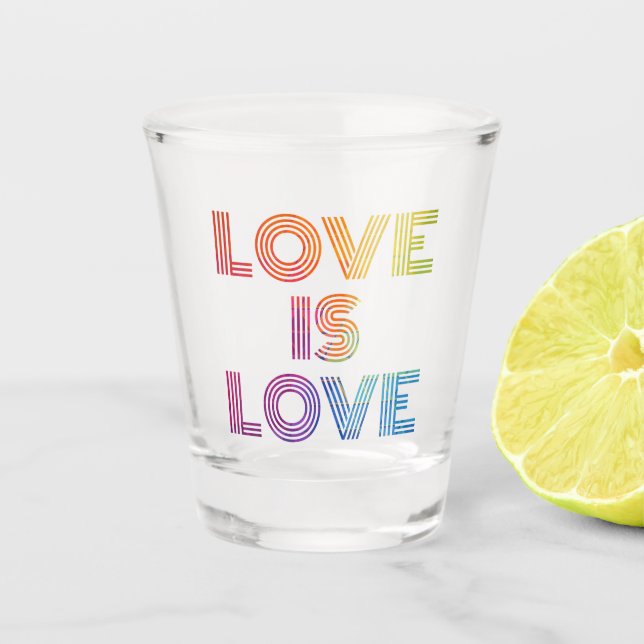 Verre A Shot L'amour est l'amour| Grandes surfaces modernes (Devant)