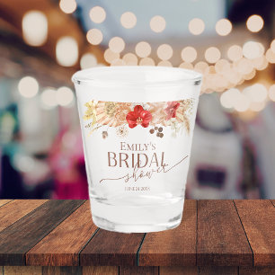 Verre A Shot Lancement de mariage bohème en terre cuite florale