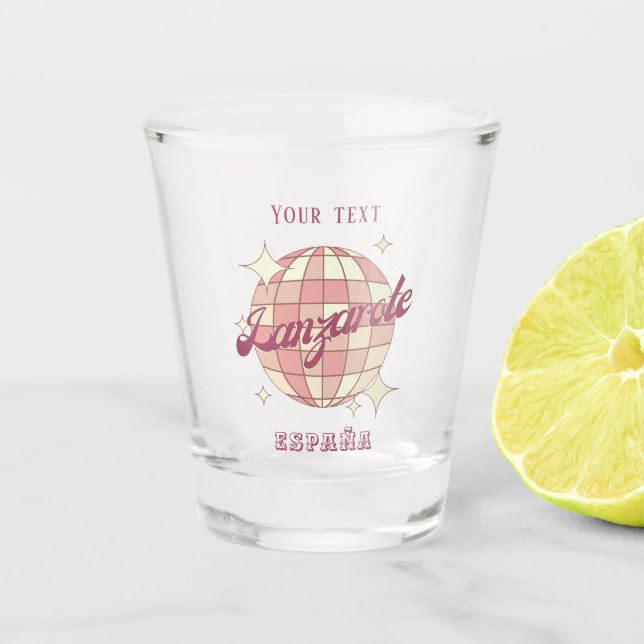 Verre A Shot Lanzarote Espagne España Retro Vintage (Devant)