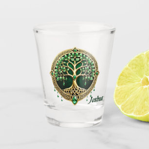 Verre A Shot L'arbre de vie aux noeuds celtiques.