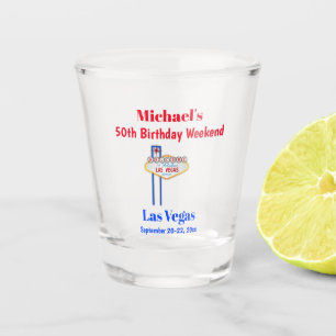 Verre A Shot Las Vegas Anniversaire Fête Voyage Favoriser
