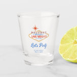 Verre A Shot Las Vegas Mariage Favor Faisons la fête<br><div class="desc">Amusant et unique service de mariage Las Vegas. Customisez vos noms et votre date. Entrez l'outil de conception Zazzle pour des personnalisations de conception supplémentaires.</div>
