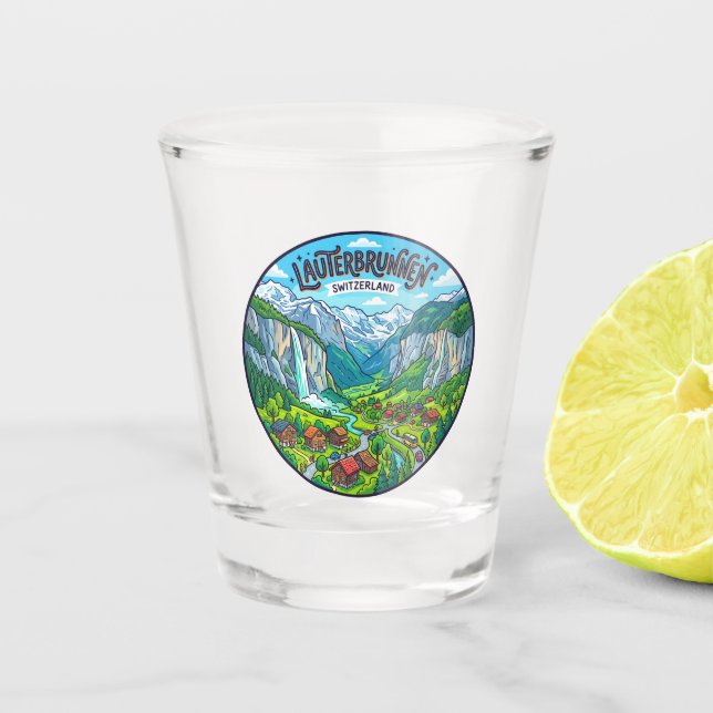 Verre A Shot Lauterbrunnen Suisse (Devant)