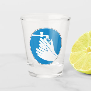 Verre A Shot Lavez-vous les mains (santé et sécurité) (hygiène)