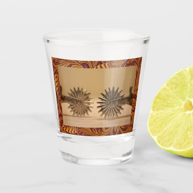 Verre A Shot Le Cowboy de l'Ouest pousse les faux à l'allure de (Devant)