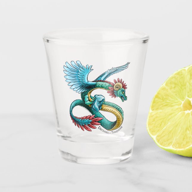 Verre A Shot Le dragon de pierre de naissance de décembre : Tur (Devant)