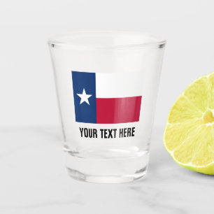 Verre A Shot Le drapeau de l'état du Texas les lunettes de vue
