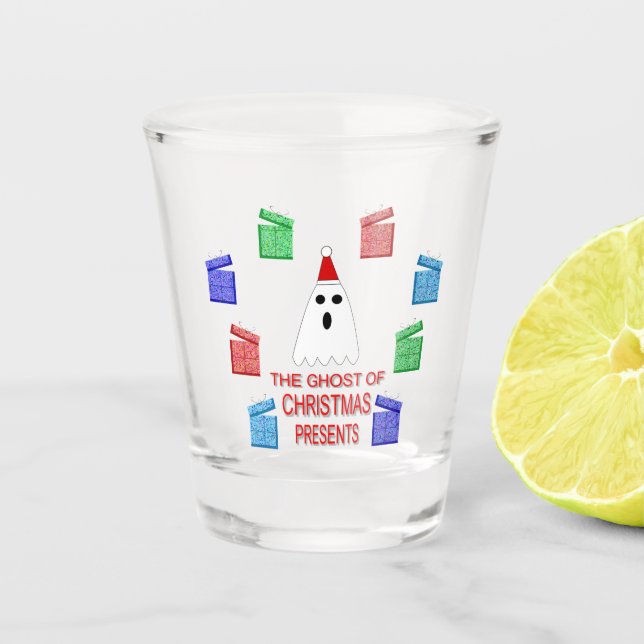 Verre A Shot Le fantôme de Noël présente drôle (Devant)