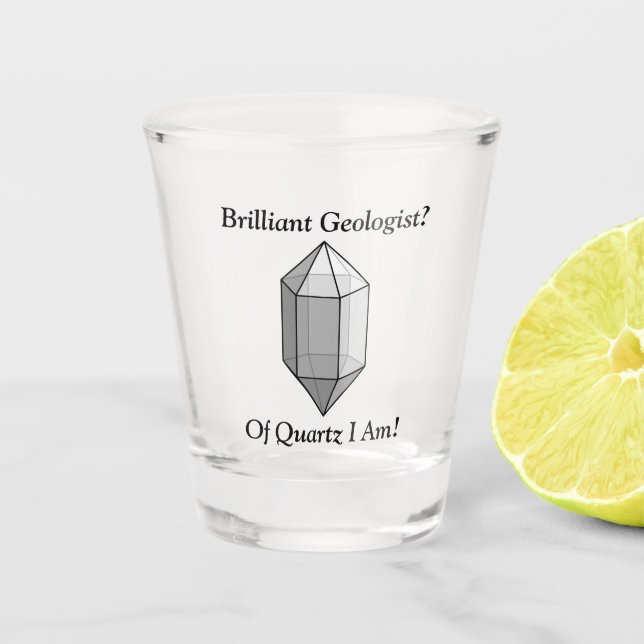 Verre A Shot Le jeu de quartz d'un géologue brillant (Devant)
