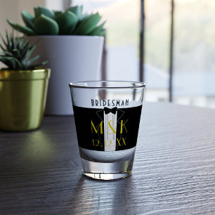 Verre A Shot Le Mariage Gatsby Tuxedo Bridesman Shot Glass