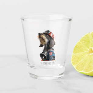Verre A Shot Le meilleur pompier jamais À poils durs Dachshund