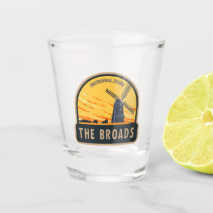 Verre A Shot Le parc national des Broads Vintage Angleterre