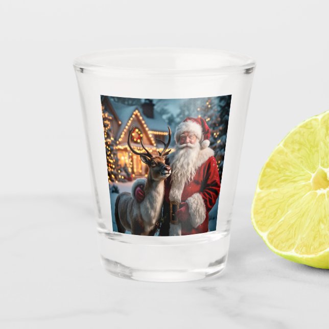 Verre A Shot Le Père Noël Tiré (Devant)