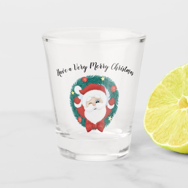 Verre A Shot Le Père Noël Tiré (Devant)