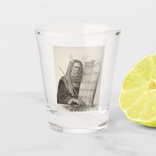 Verre A Shot Le prophète Moïse avec les tablettes de la loi