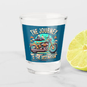 Verre A Shot Le voyage est la destination : la moto Vintage