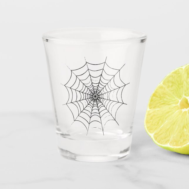 Verre A Shot Le Web d'un simple araignée (Devant)