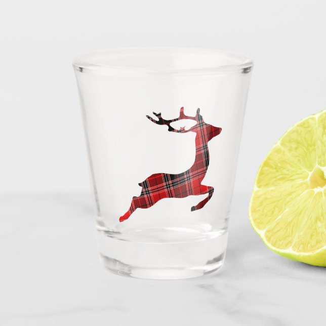 Verre A Shot Leaping Tartan Reinder (Devant)